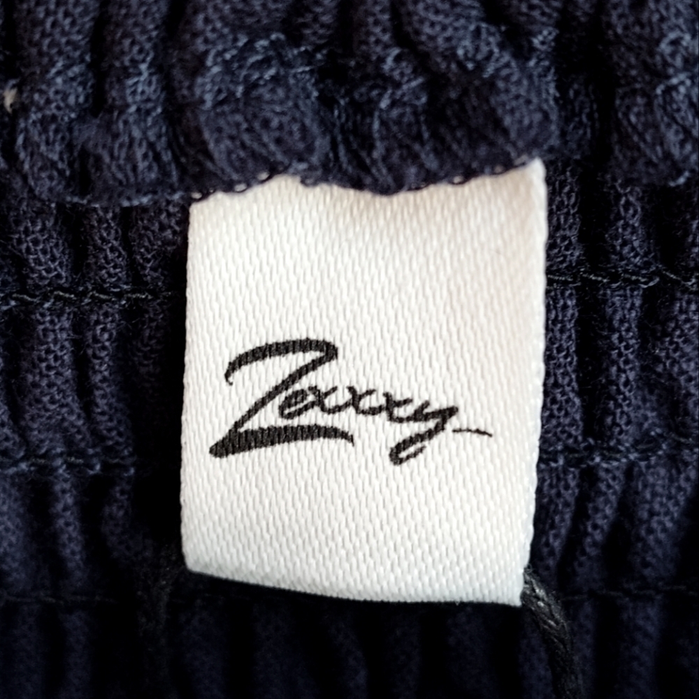 Zexxxy Women's Boho Prairie Dress | Long Sleeve | Navy Blue | Smocked | 2XL - Picture 3 of 7